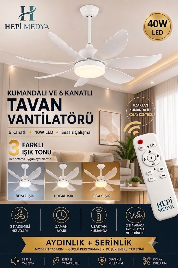 TAVAN TİPİ FAN